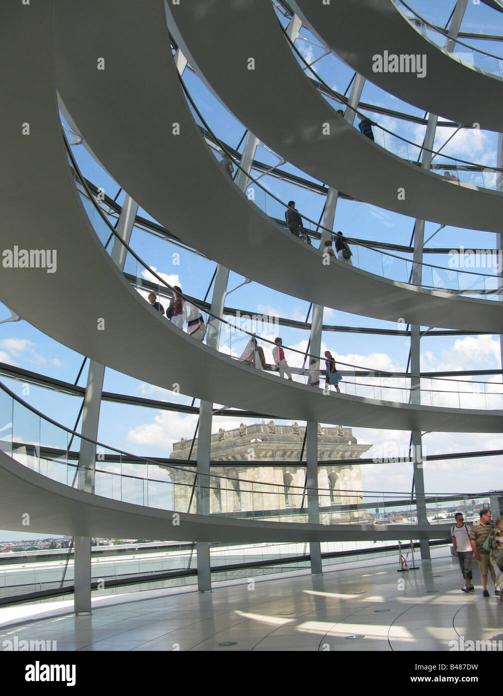 Reichstag glass dome in berlin Germany , designed by norman foster