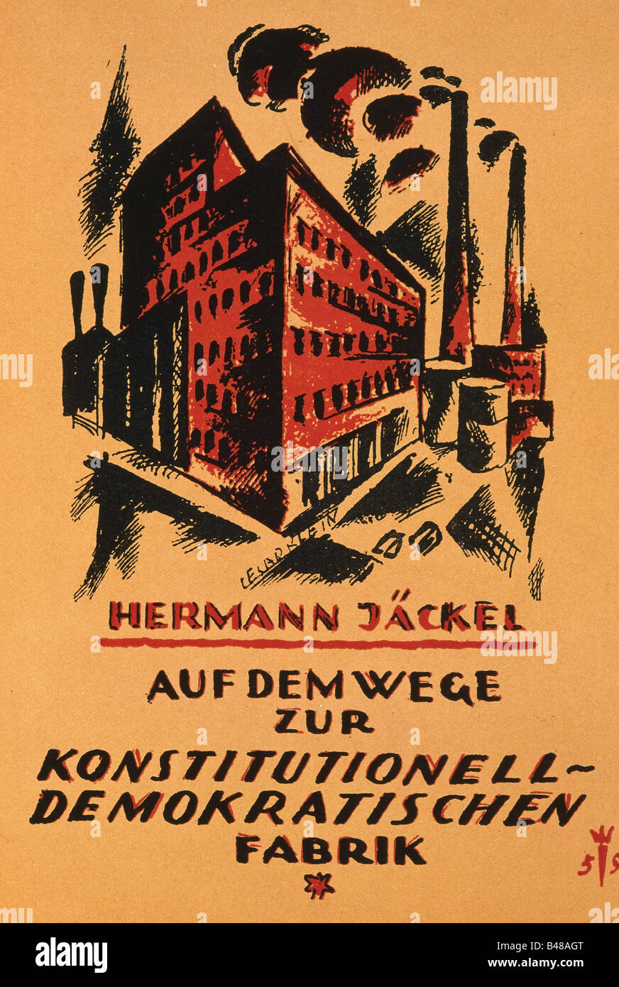 geography/travel, Germany, politics, propaganda, socialist booklet by Hermann Jäckel, title by Cesar Klein, 1919, , Stock Photo