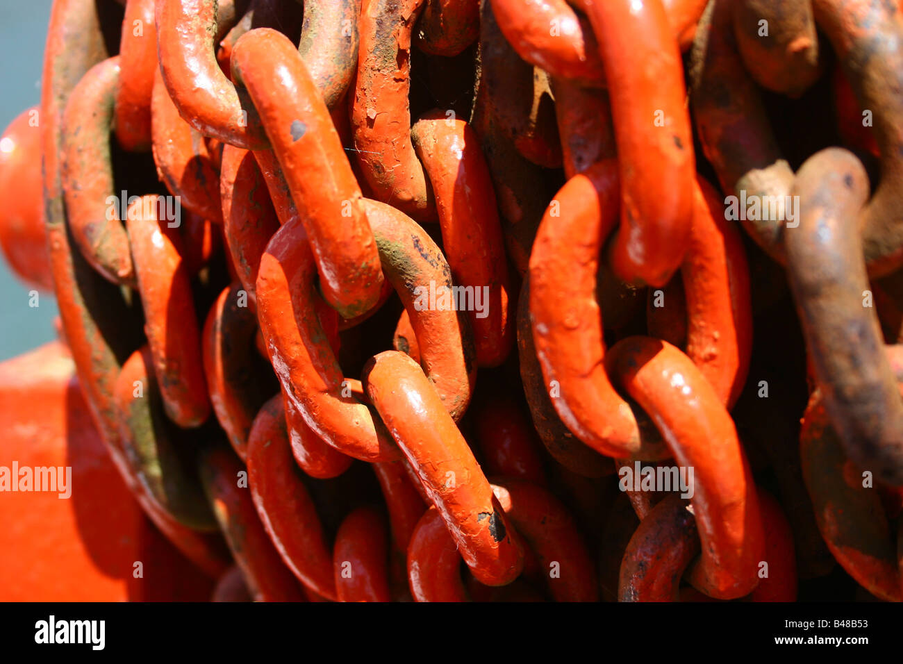 Iron chain links Stock Photo