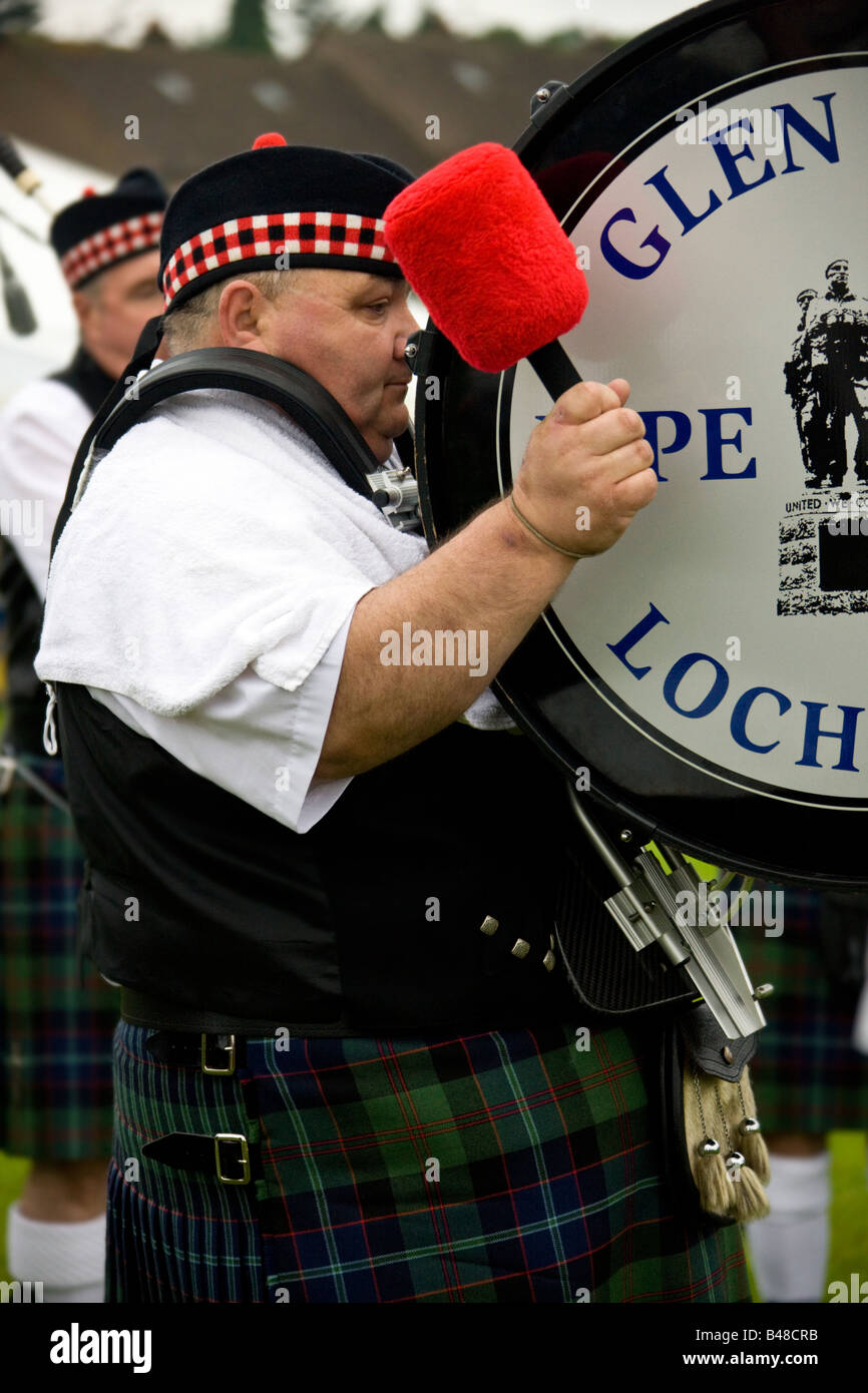 Drummer in a pipe band at the Cowal Gathering in Dunoon in Scotland Stock Photo Alamy