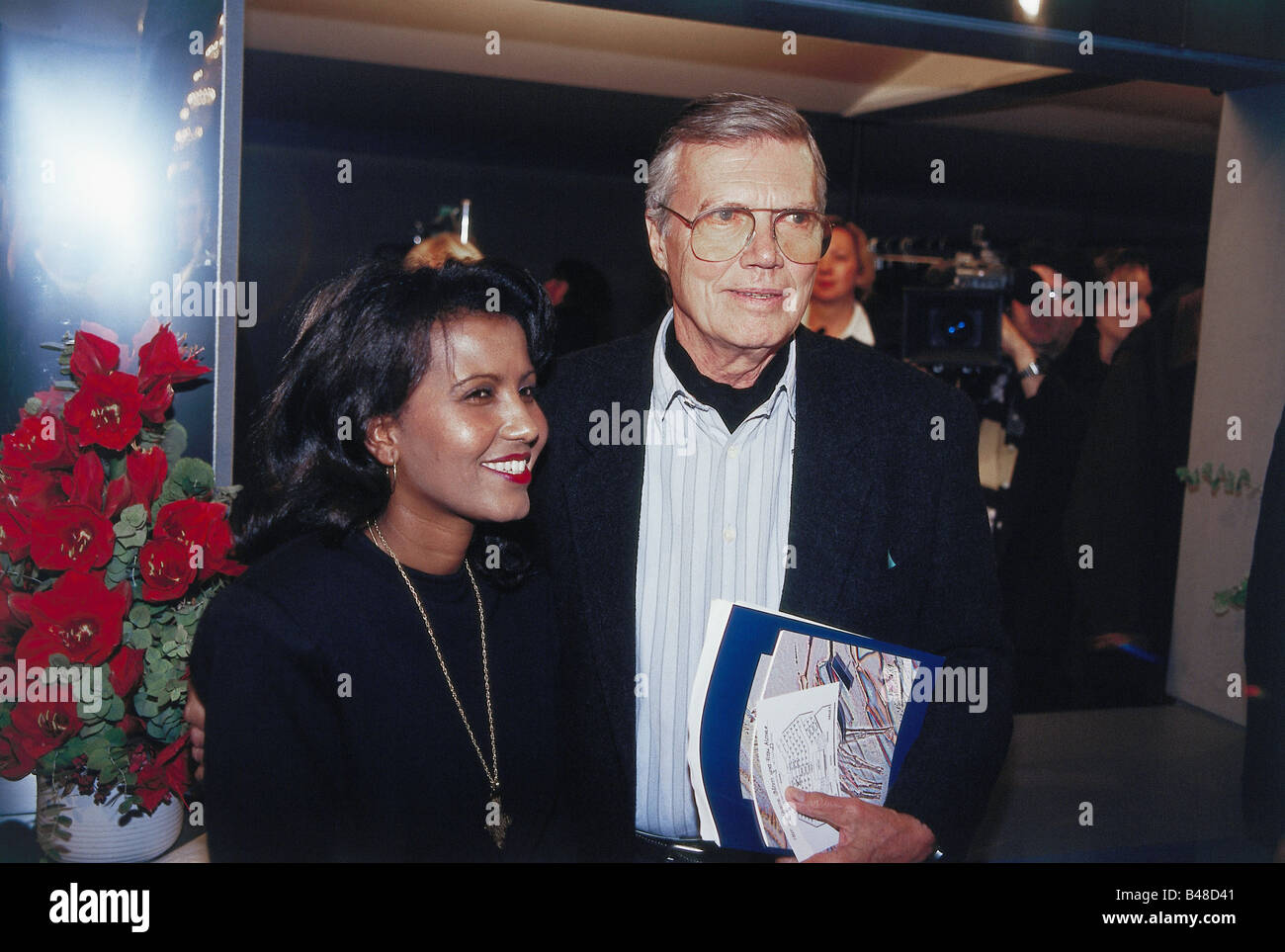 Boehm, Karlheinz, 16.3.1928 - 29.5.2014, Austrian actor, half length, with his wife Almaz, at event, early 1990s, Stock Photo