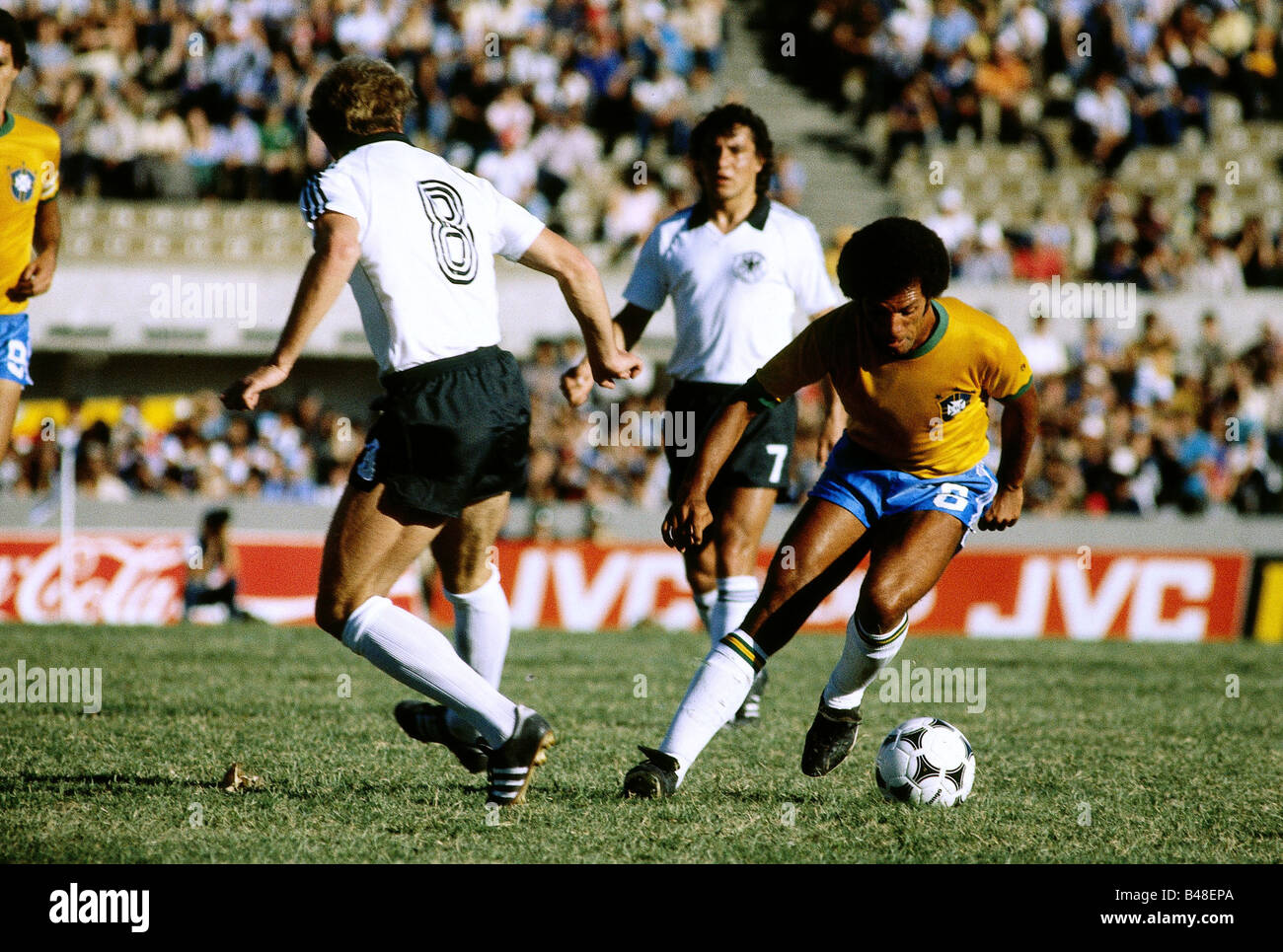 Sport / Sports, soccer, football, World Cup, Copa de Oro/Mini World Cup, Brazil against Germany (4:1) in Montevideo, Uruguay, 7.1.1981, Stock Photo