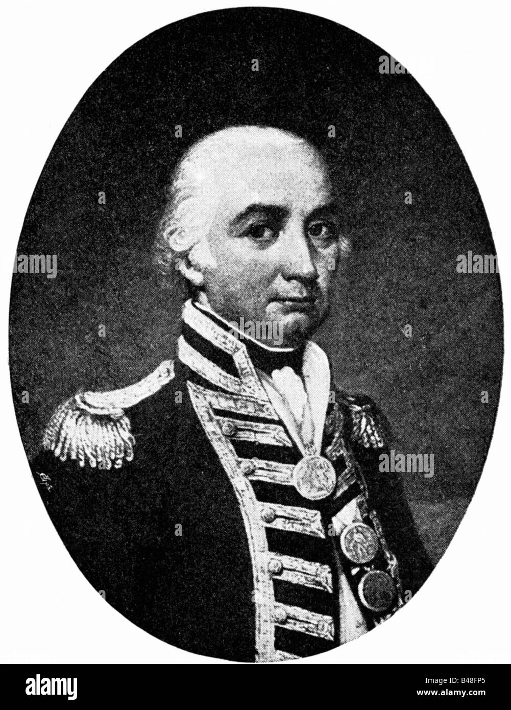 Collingwood, Cuthbert, 26.9.1750 - 7.3.1810, British Admiral, portrait, copper engraving by Turner, early 19th century, , Artist's Copyright has not to be cleared Stock Photo