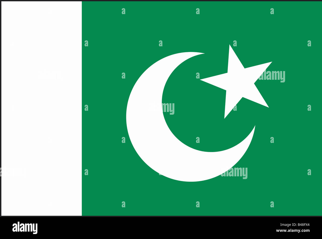 heraldry, emblem, Pakistan, national flag, introduced: 14.8.1947, Additional-Rights-Clearance-Info-Not-Available Stock Photo