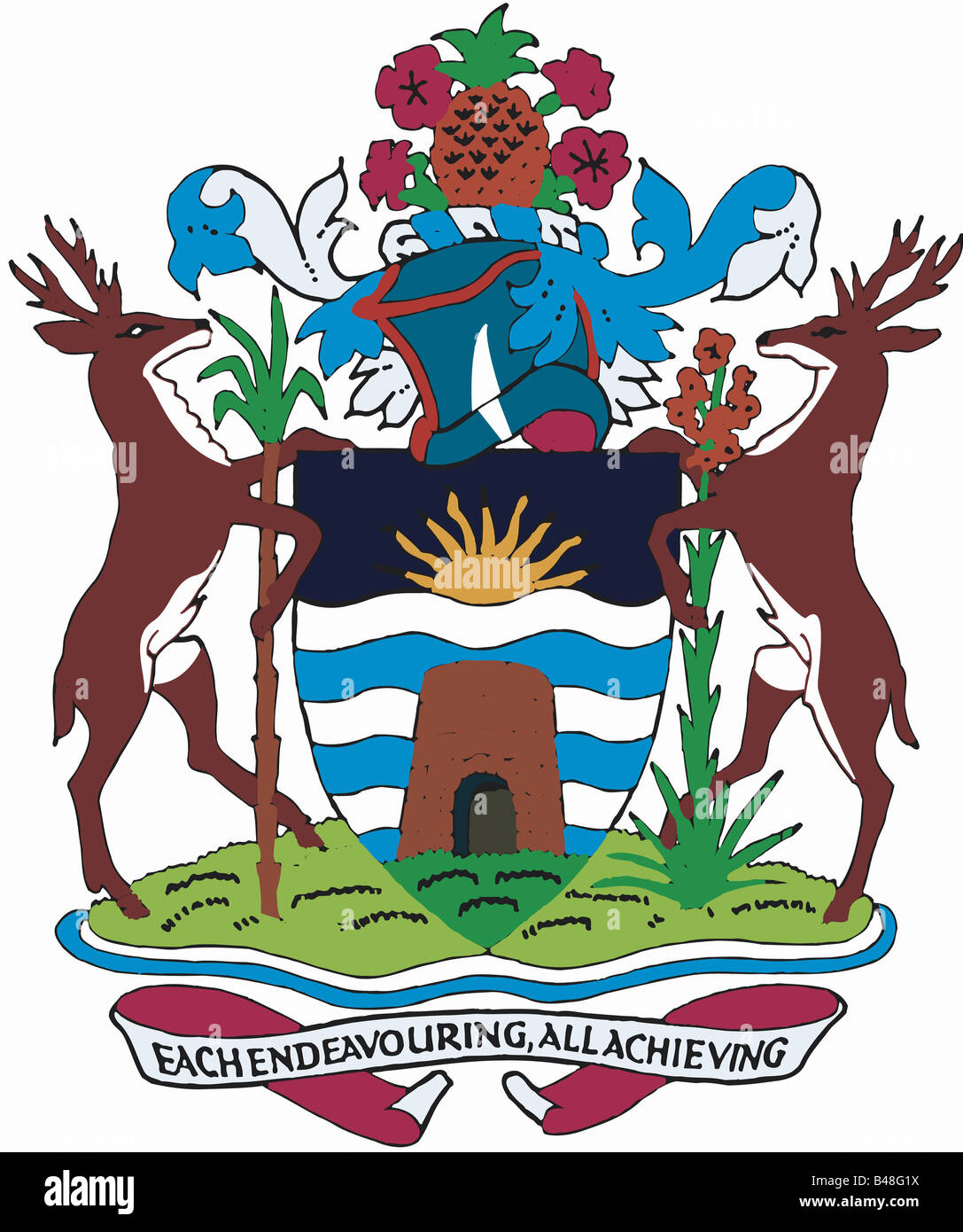 heraldry, coat of arms, Antigua & Barbuda, , Additional-Rights