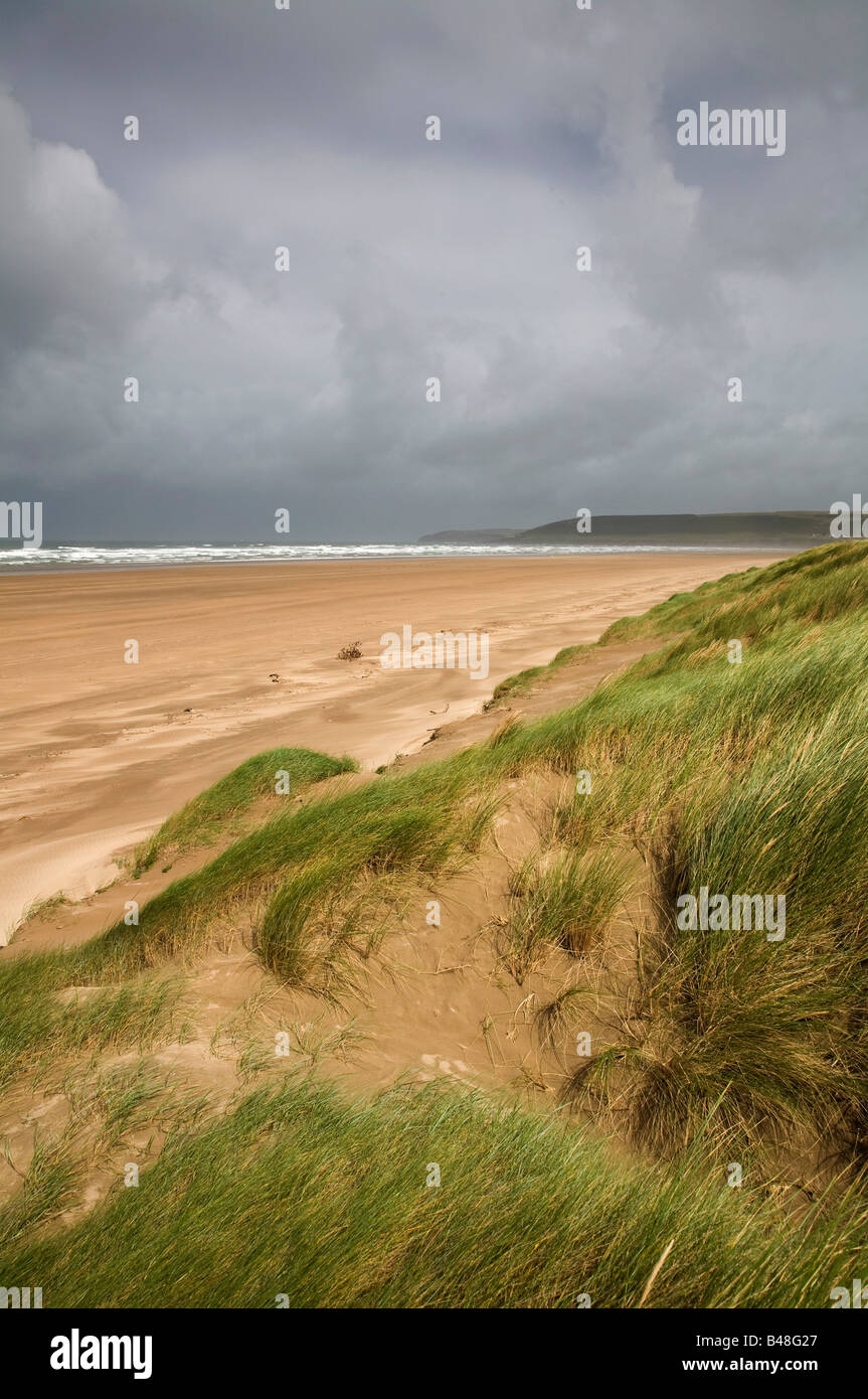beach and sand dunes as braunton burrows Stock Photo Alamy