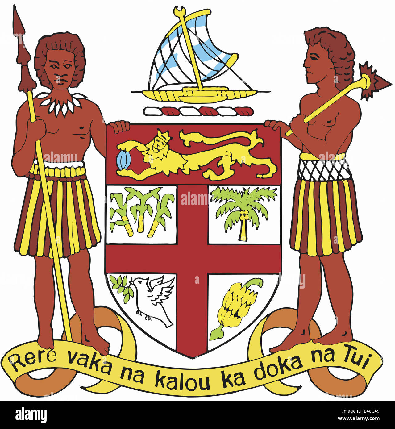 heraldry, coat of arms, Fiji, , AdditionalRightsClearanceInfoNotAvailable Stock Photo Alamy