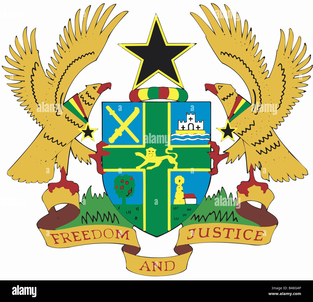 heraldry, coat of arms, Ghana, , Additional-Rights-Clearance-Info-Not-Available Stock Photo