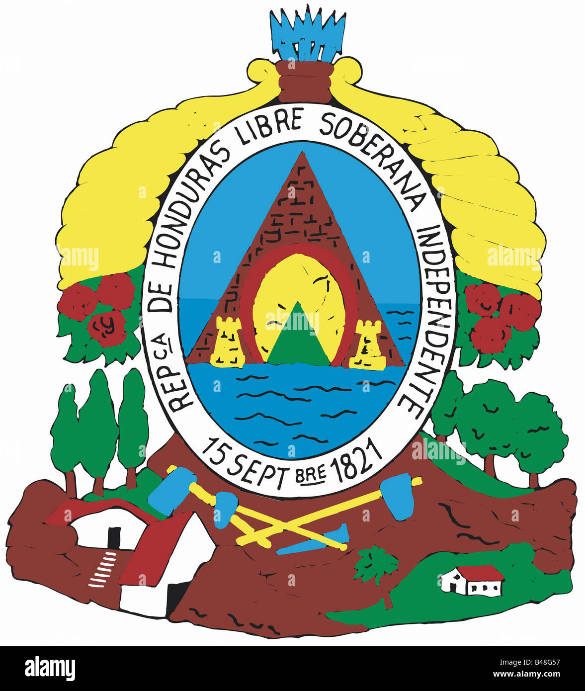 heraldry, coat of arms, Honduras Stock Photo 19857299 Alamy