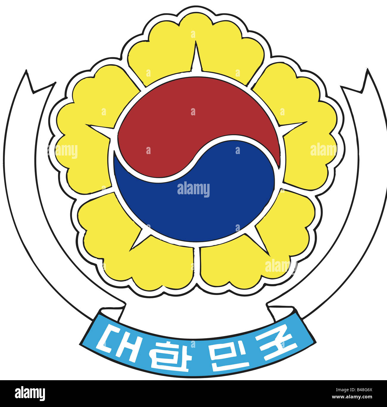 heraldry, coat of arms, South Korea, , Additional-Rights-Clearance-Info-Not-Available Stock Photo