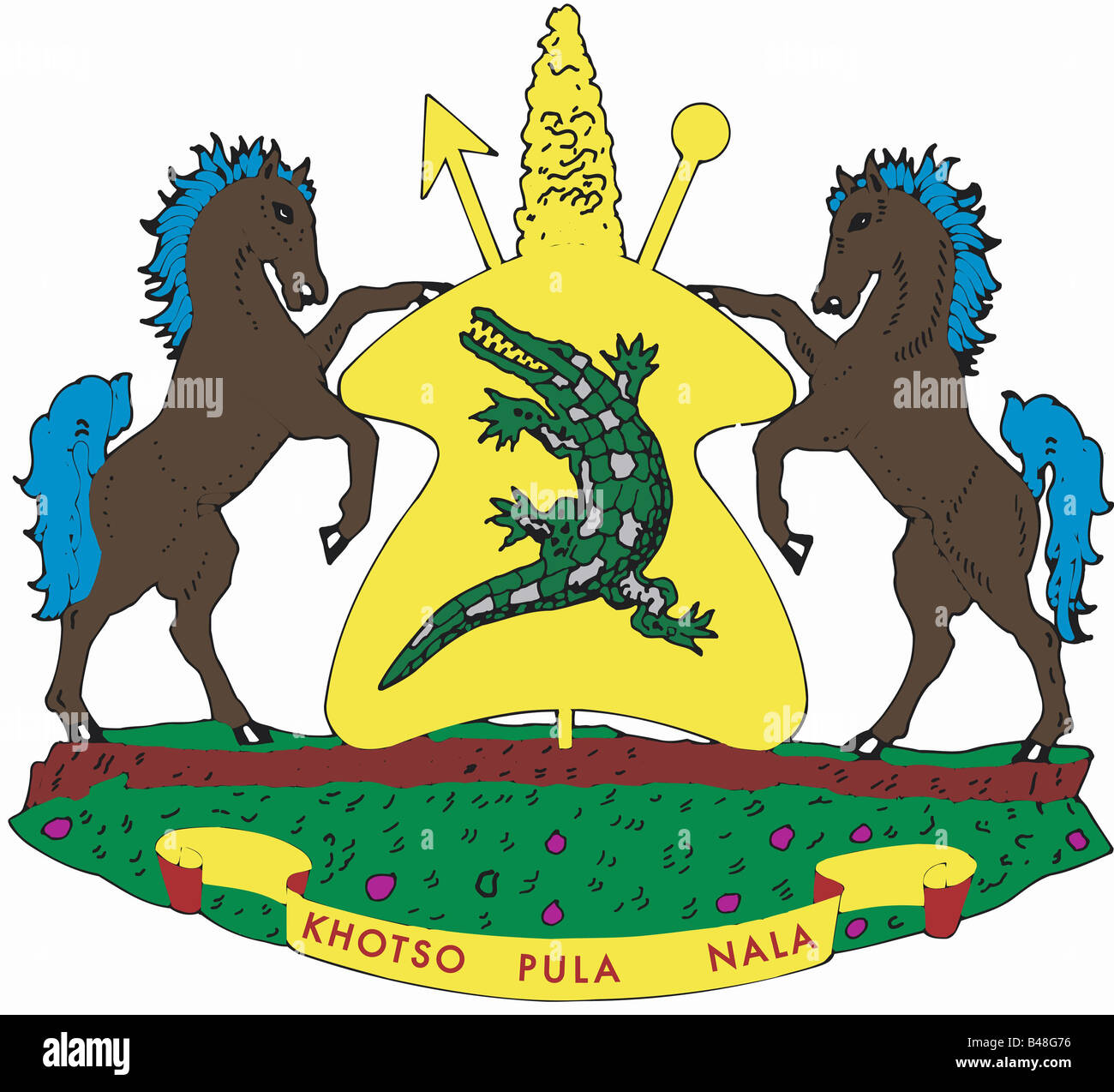 heraldry, coat of arms, Lesotho, , Additional-Rights-Clearance-Info-Not-Available Stock Photo