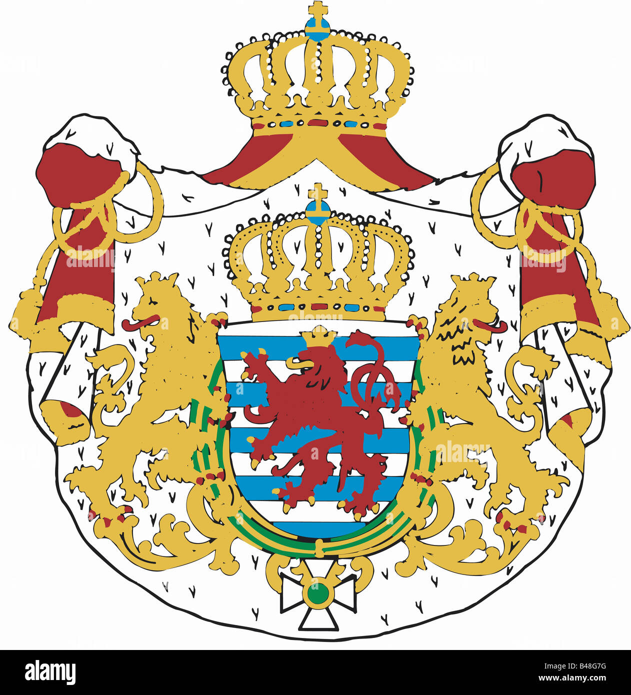 heraldry, coat of arms, Luxembourg, , Additional-Rights-Clearance-Info-Not-Available Stock Photo