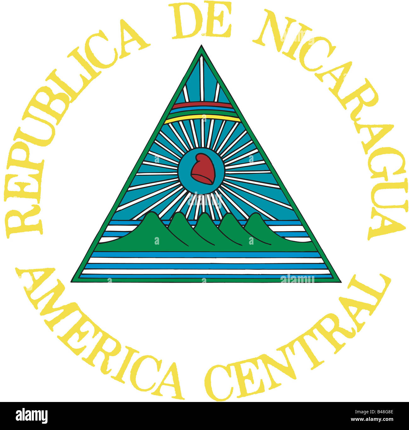 Download heraldry, coat of arms, Nicaragua Stock Photo: 19857390 - Alamy