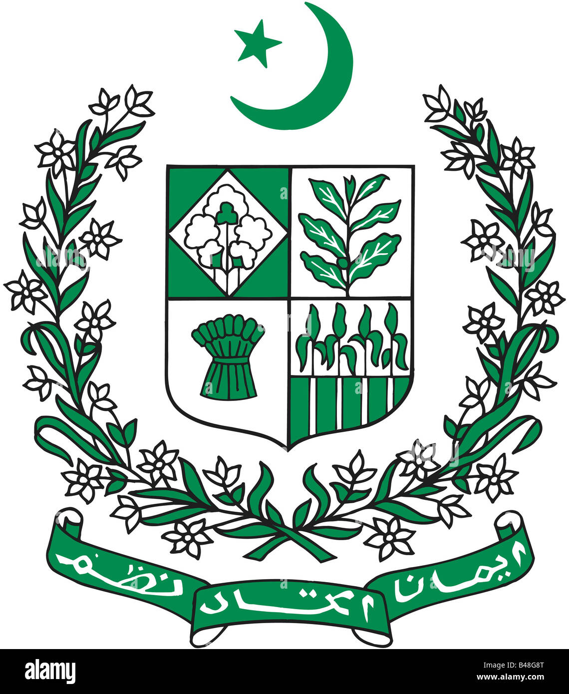 heraldry, coat of arms, Pakistan, , Additional-Rights-Clearance-Info-Not-Available Stock Photo