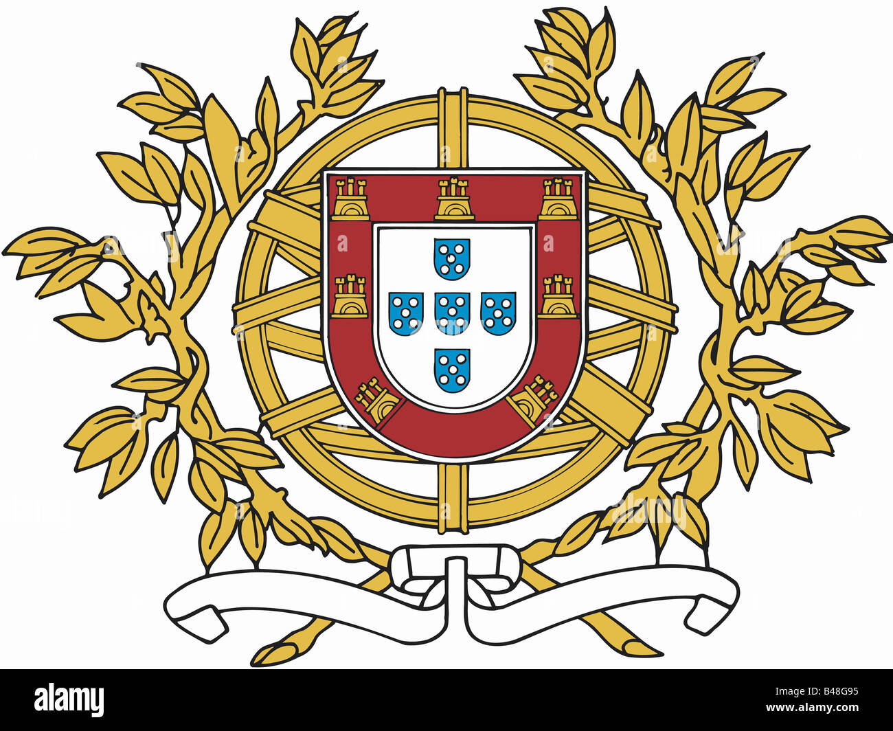 heraldry, coat of arms, Portugal, , Additional-Rights-Clearance-Info-Not-Available Stock Photo