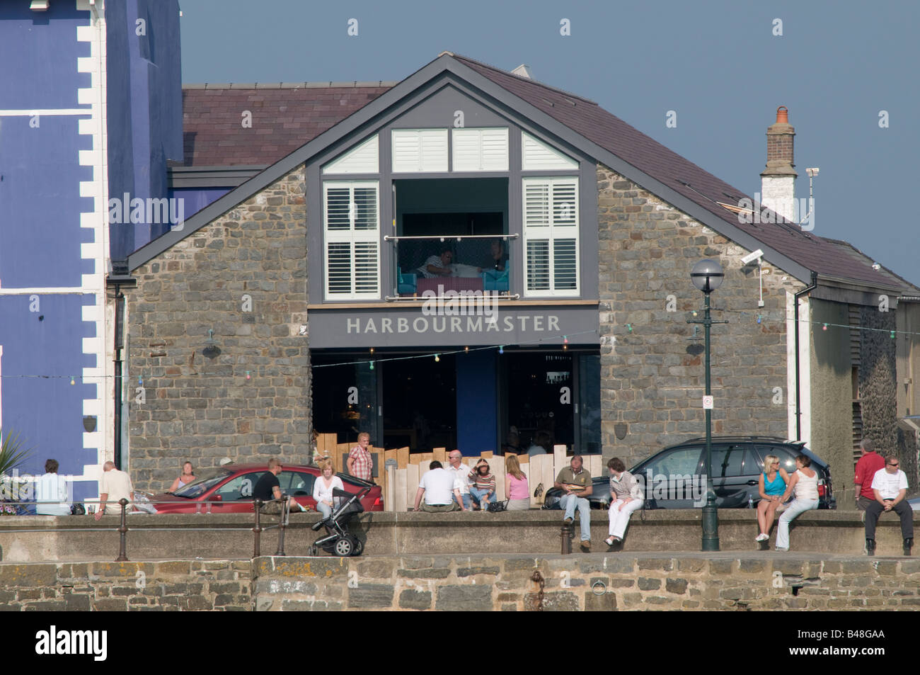 The Harbourmaster 5 star hotel on the quayside in Aberaeron Ceredigion Wales UK Stock Photo