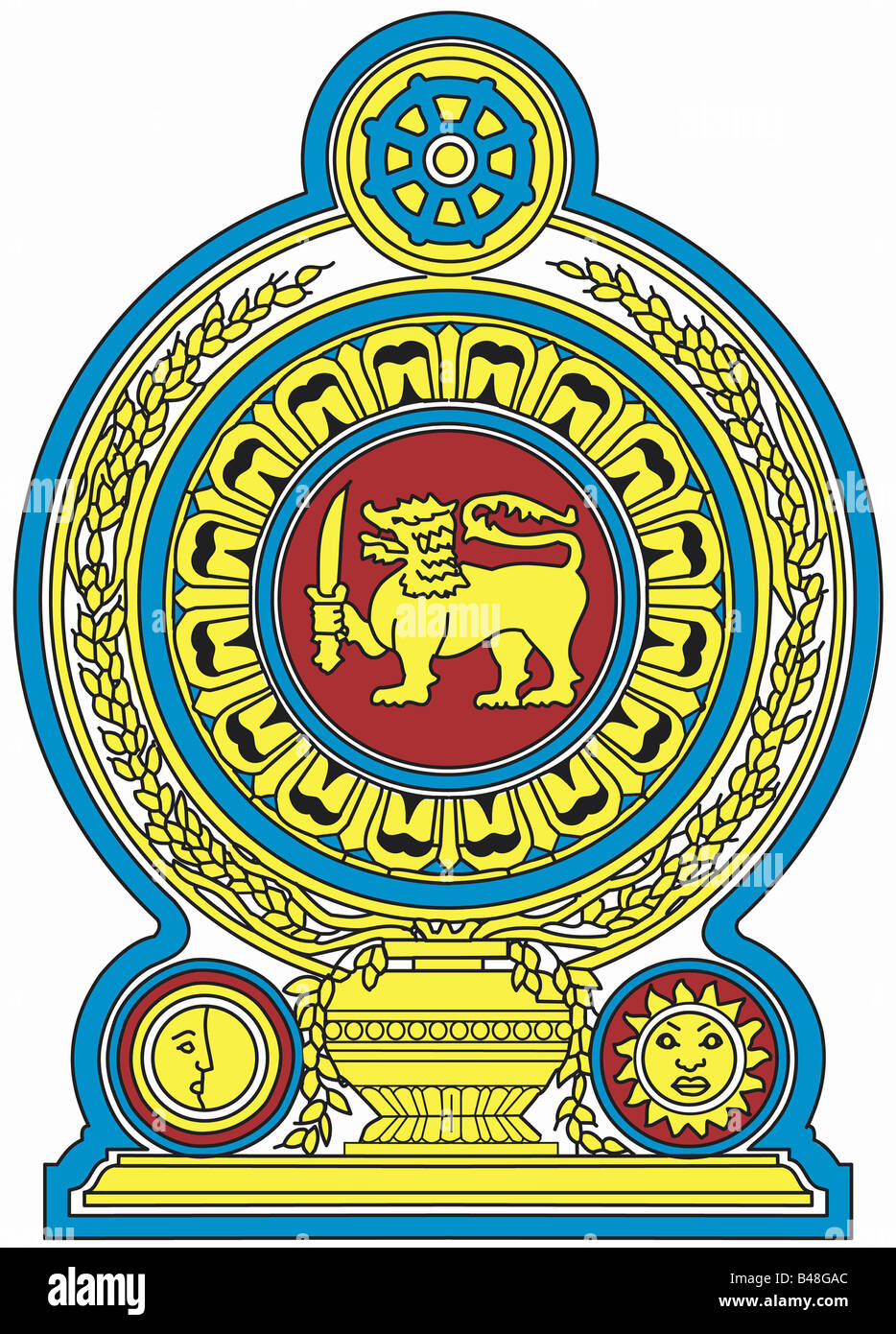 heraldry, coat of arms, Sri Lanka, , Additional-Rights-Clearance-Info-Not-Available Stock Photo