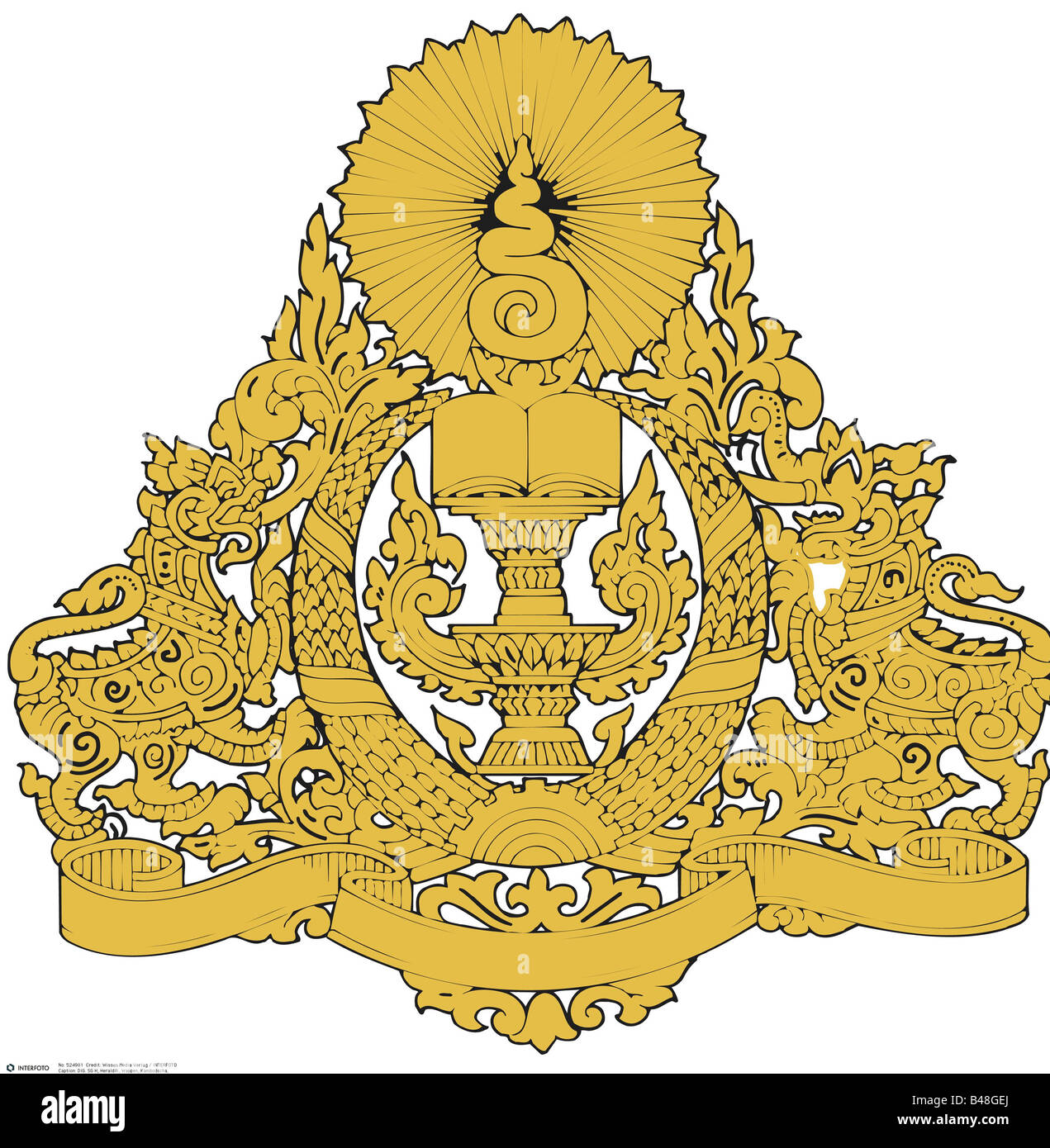heraldry, coat of arms, Cambodia, , Additional-Rights-Clearance-Info-Not-Available Stock Photo