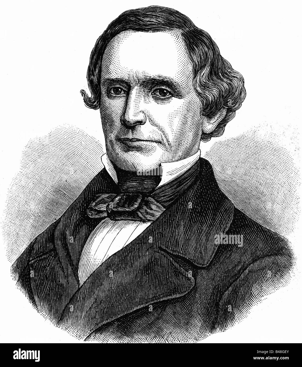Davis, Jefferson, 3.6.1808 - 9.12.1889, American politician, President of the Confederate States of America, 18.2.1861 - 10.5.1865, portrait, wood engraving, 19th century, Stock Photo