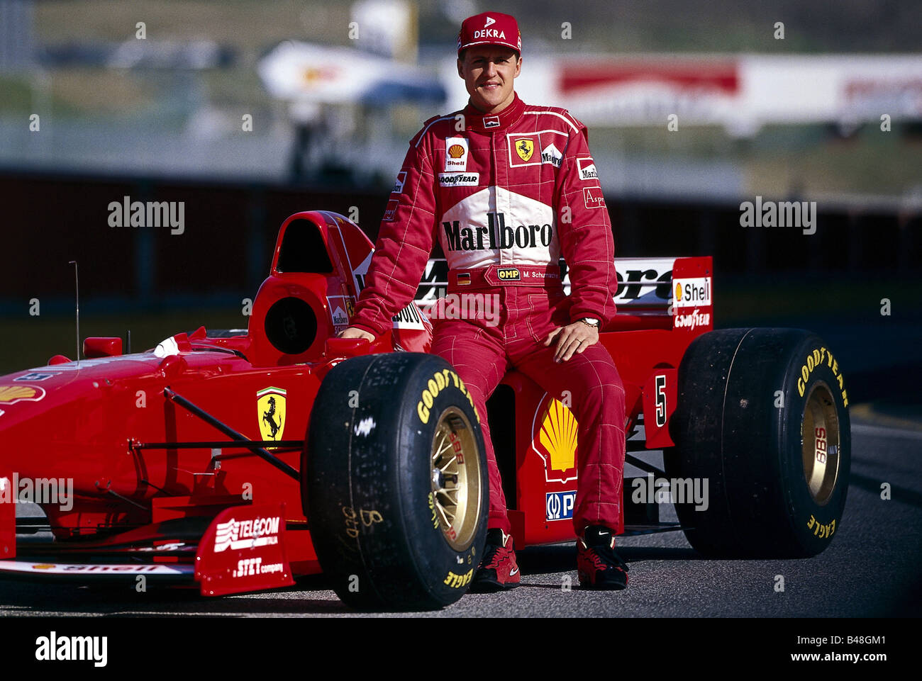 Schumacher, Michael, * 3.1.1969, German athlete (automobile racer), half length, 2000s, Stock Photo