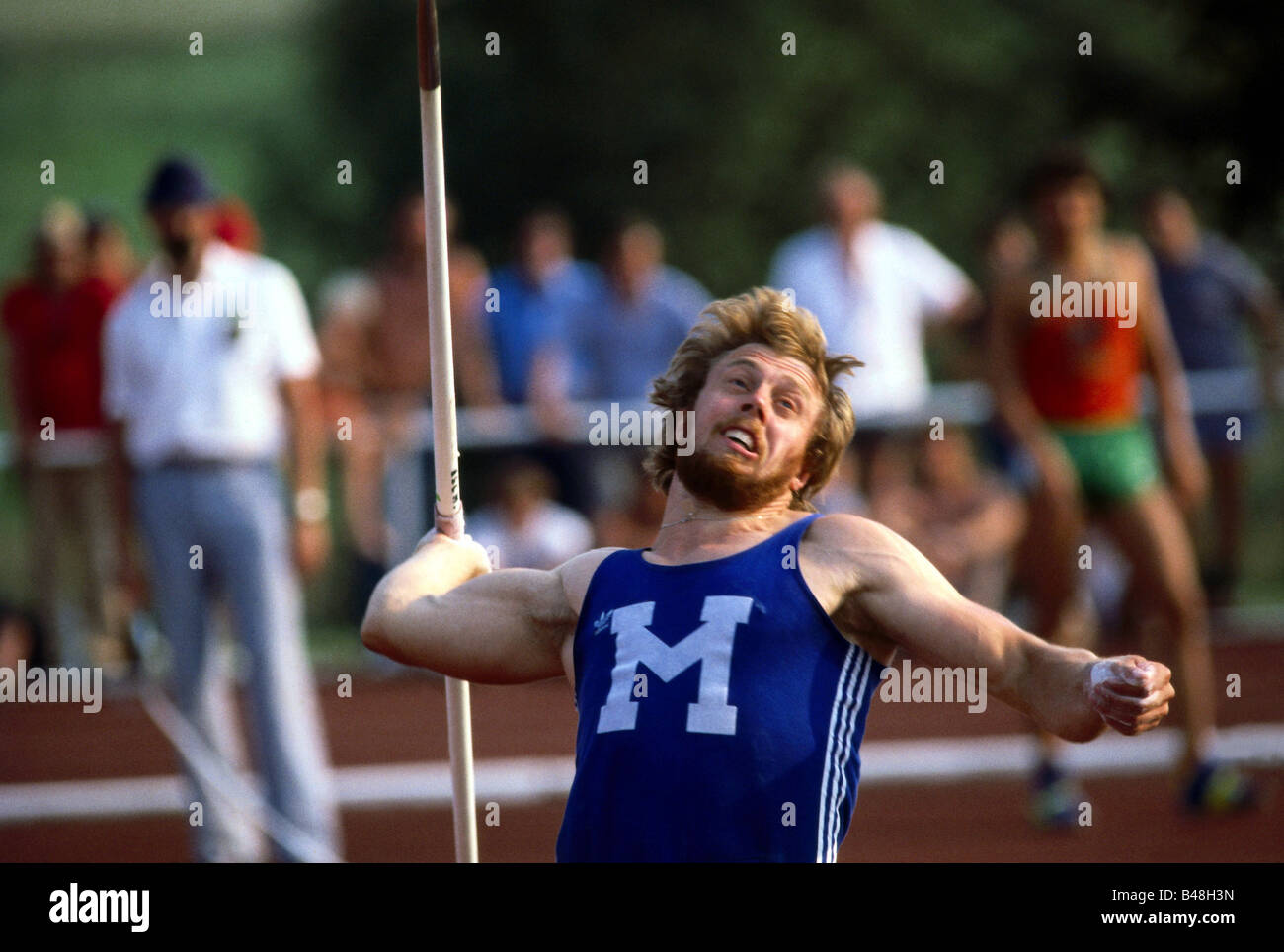 Kratschmer, Guido, * 10.1.1953, German athlete (athletics), half length, competition, circa 1980, Stock Photo