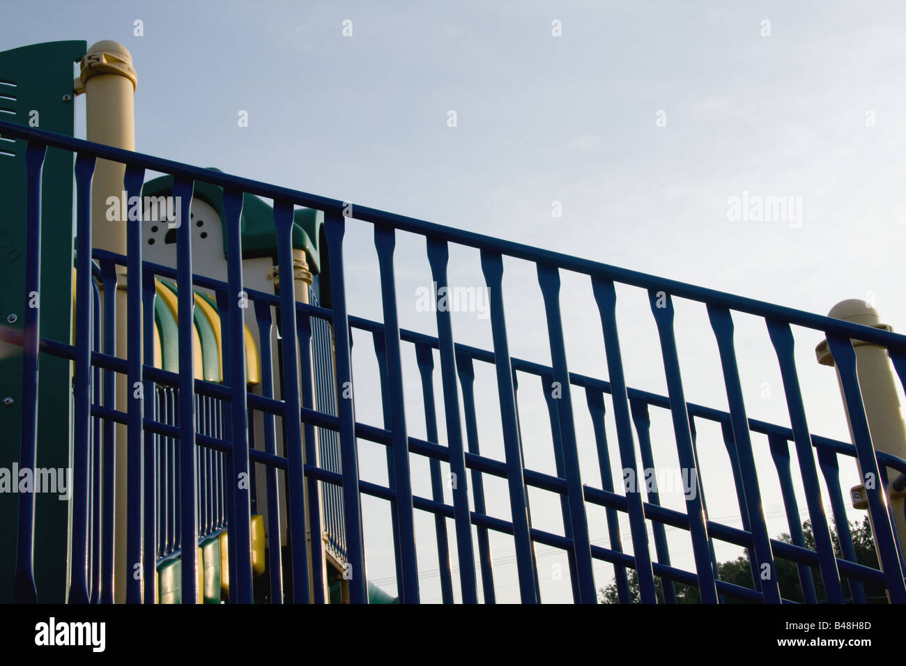 View of rail on playground equipment Stock Photo Alamy