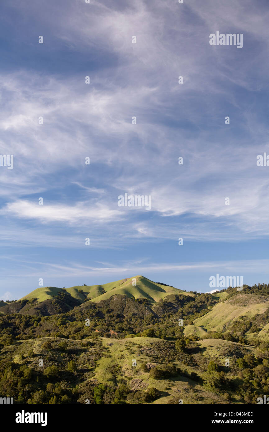 View of White Hill from Fairfax Bolinas Road Marin County California USA Stock Photo