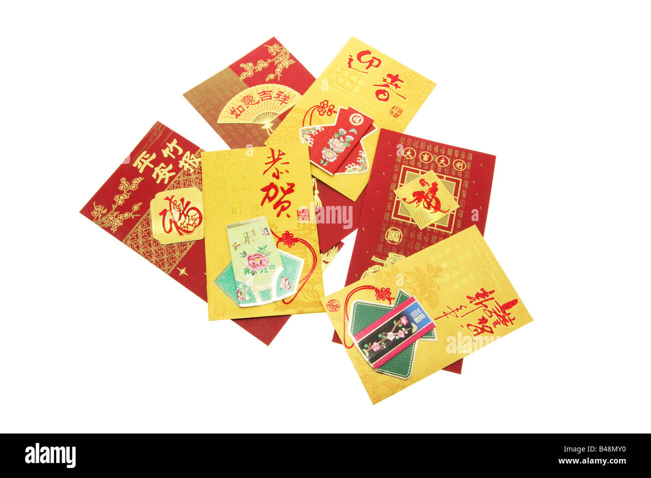 Chinese New Year Red Envelopes Stock Photo - Alamy