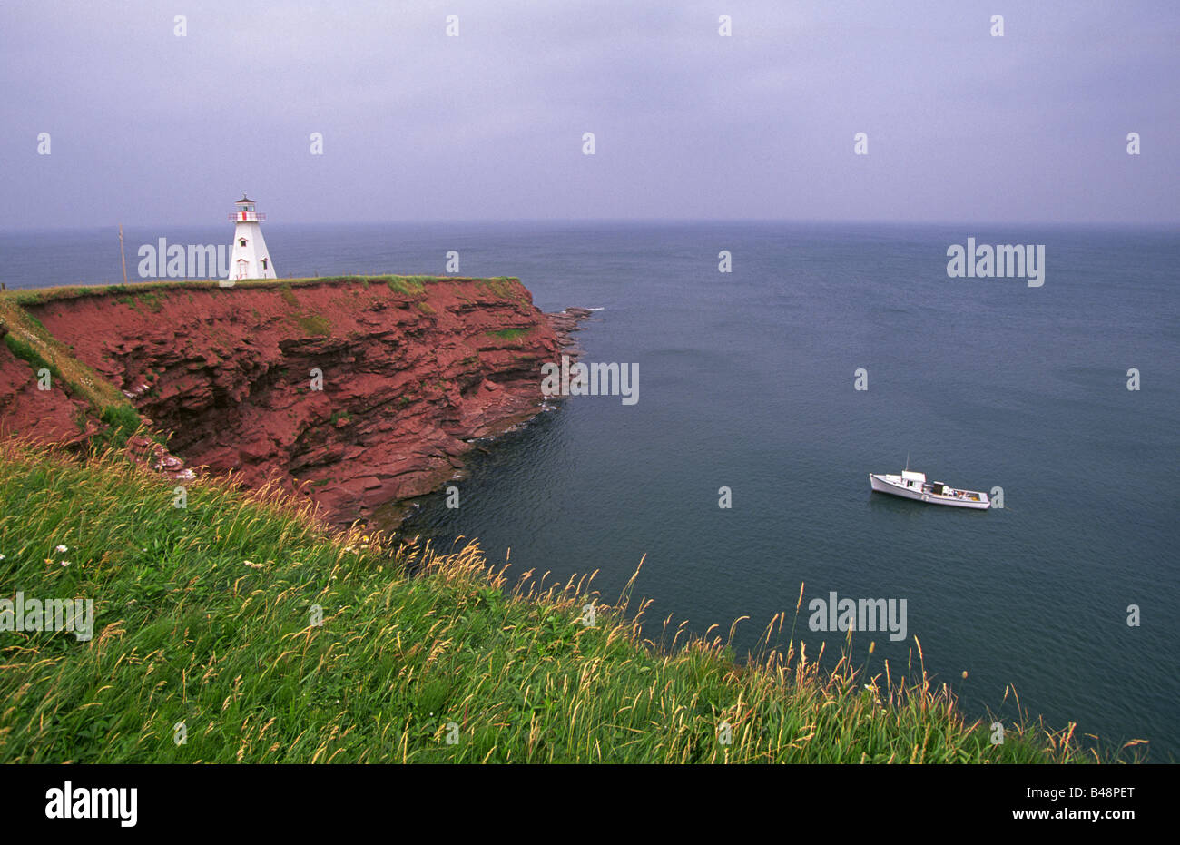 A view of lighthouse along the PEI coast in Prince Edward Island