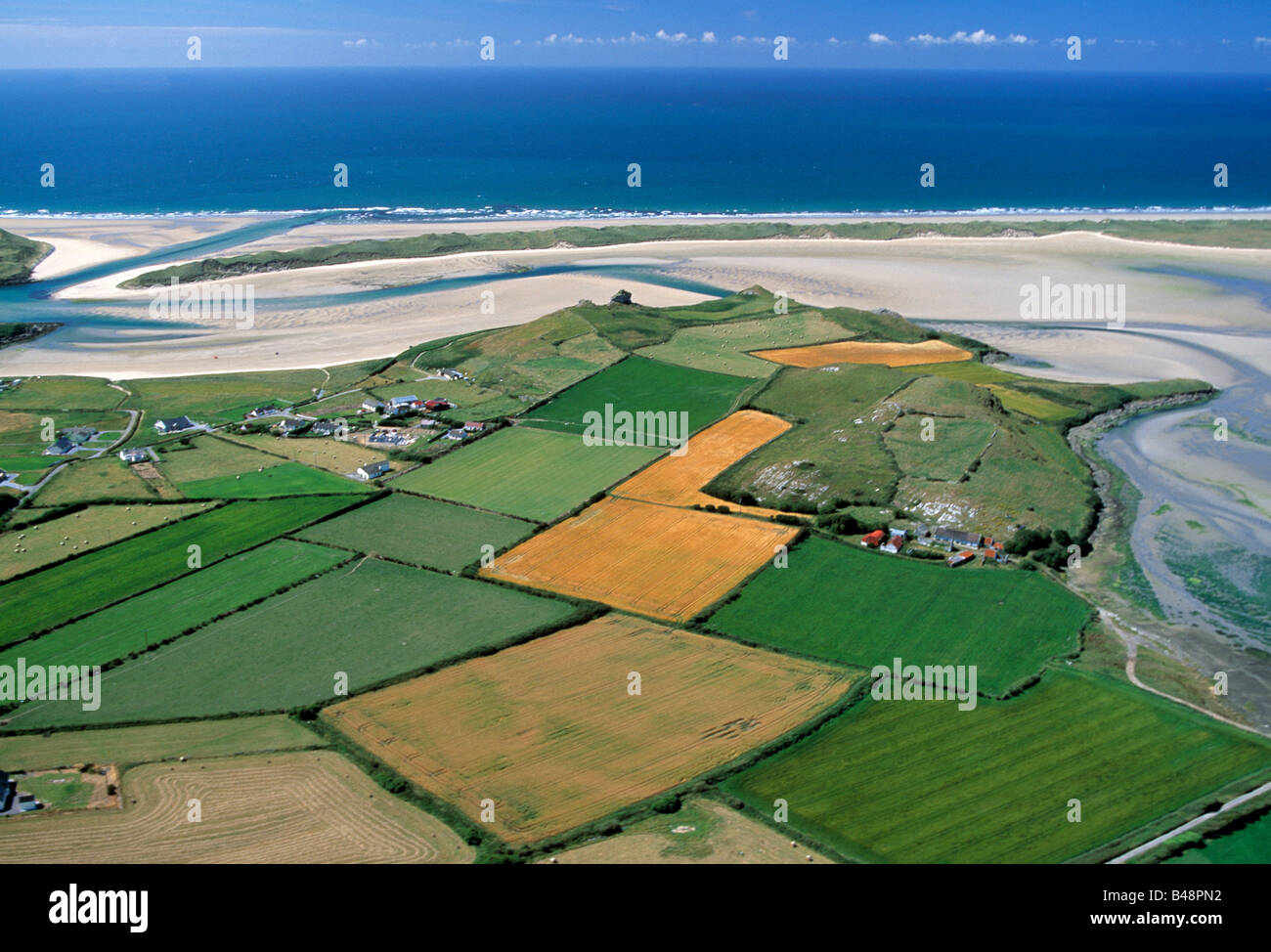 sandy beach and sea inlets on europes most westerly point with the ...