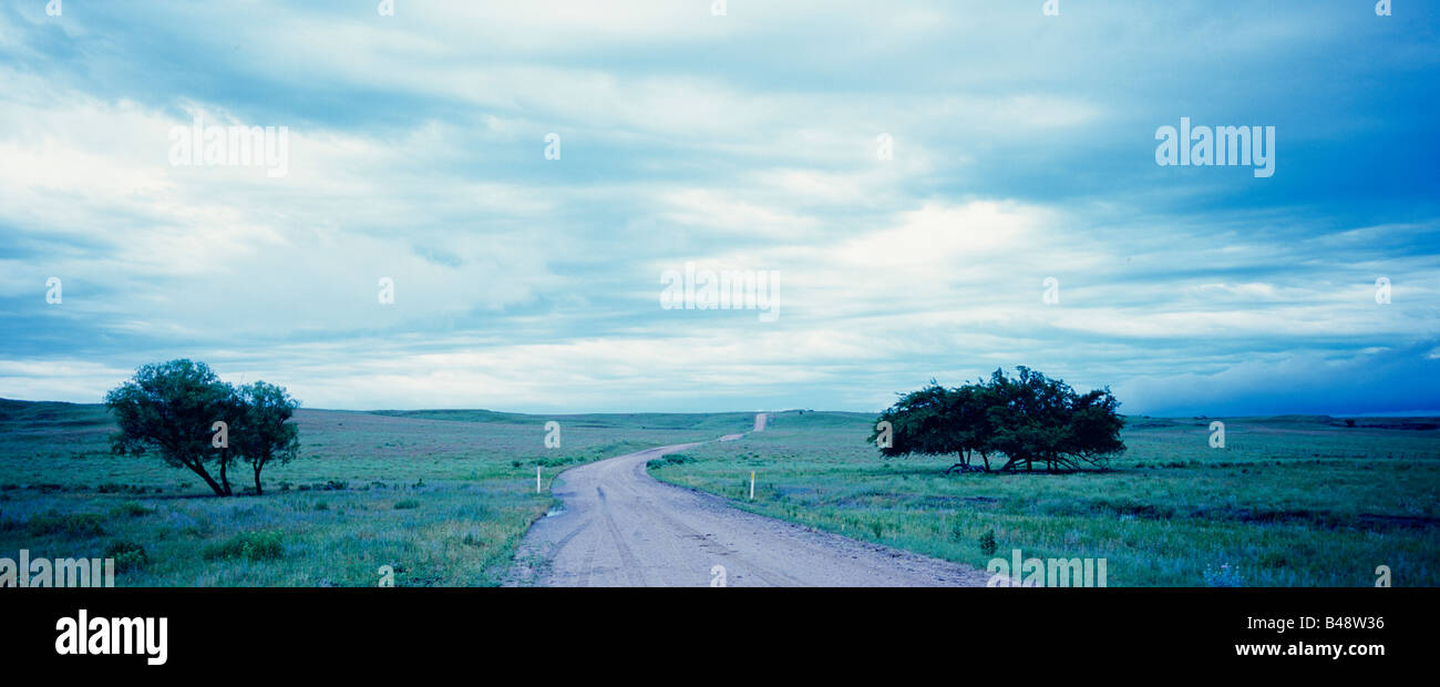 Country road in Kansas Stock Photo Alamy