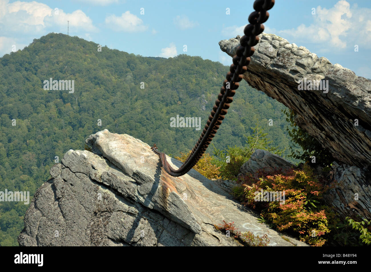 A rock cliff called Chained Rock near Pineville Kentucky Stock Photo