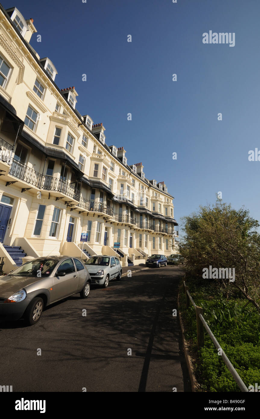 renovated victorian cresent Marine Parade Folkestone Stock Photo Alamy