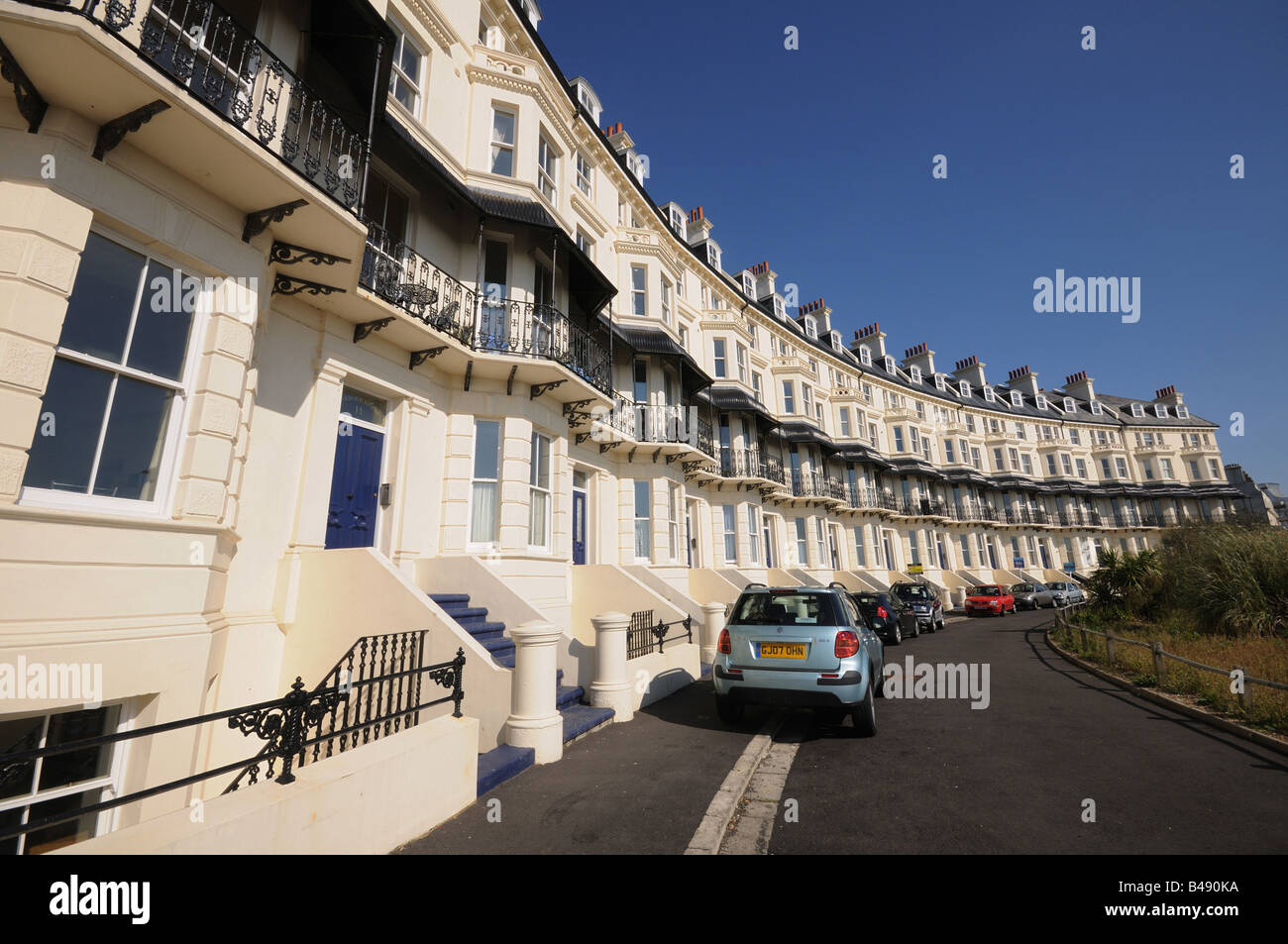 renovated victorian cresent Marine Parade Folkestone Stock Photo Alamy