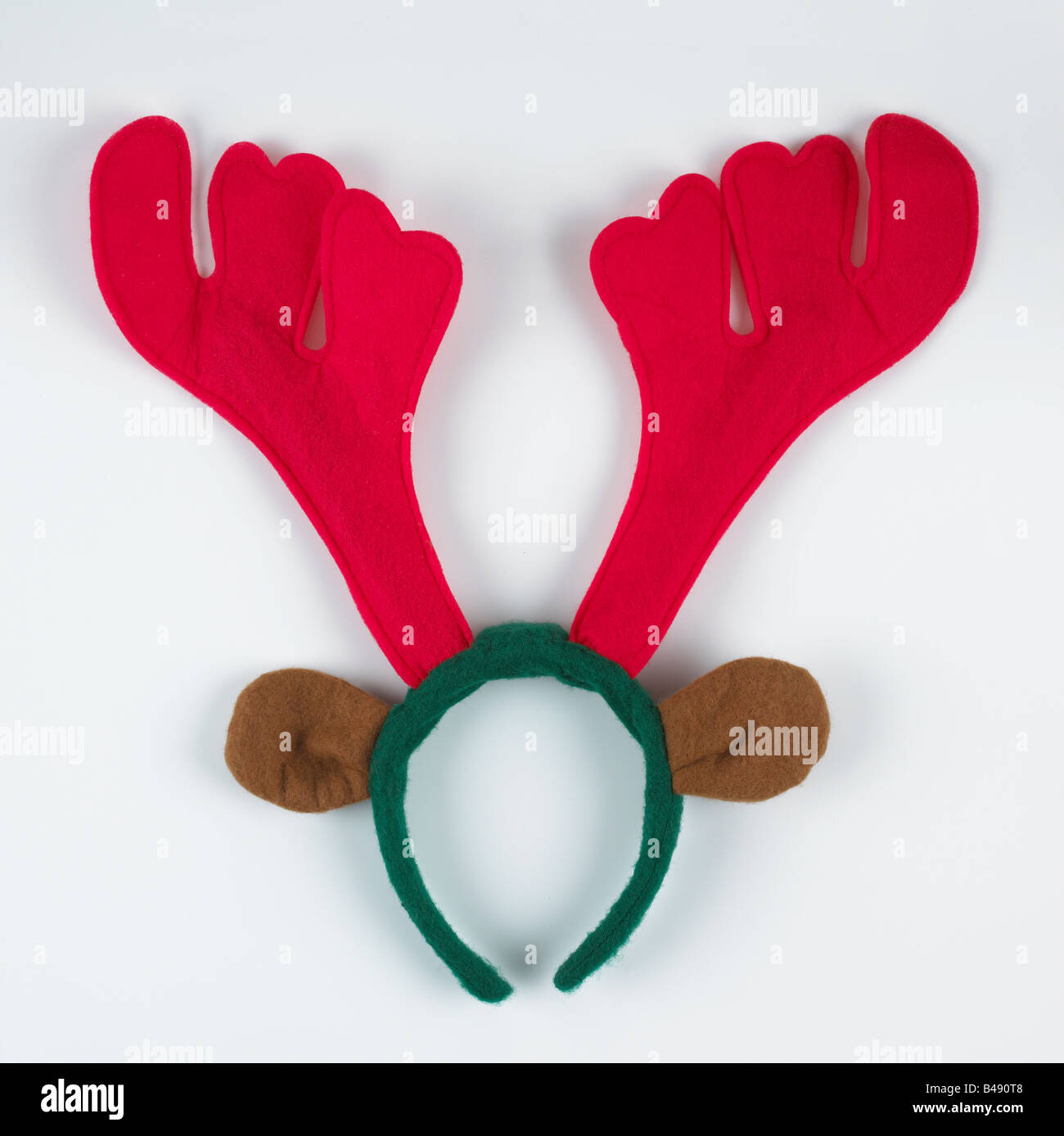 RED CHRISTMAS XMAS PARTY NOVELTY REINDEER ANTLERS Stock Photo