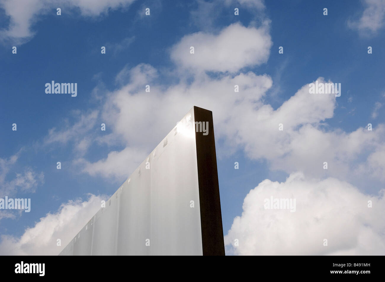 Corner of the iron wall in the Wall Park, Berlin, Germany Stock Photo