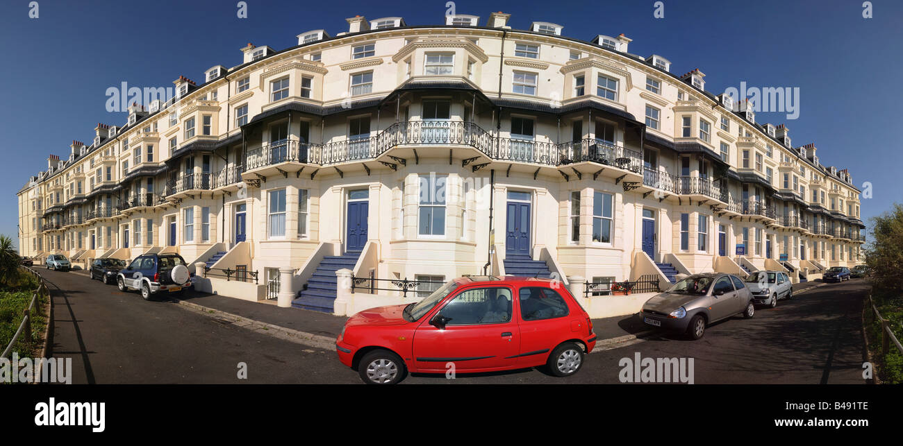 renovated victorian cresent Marine Parade Folkestone Stock Photo Alamy