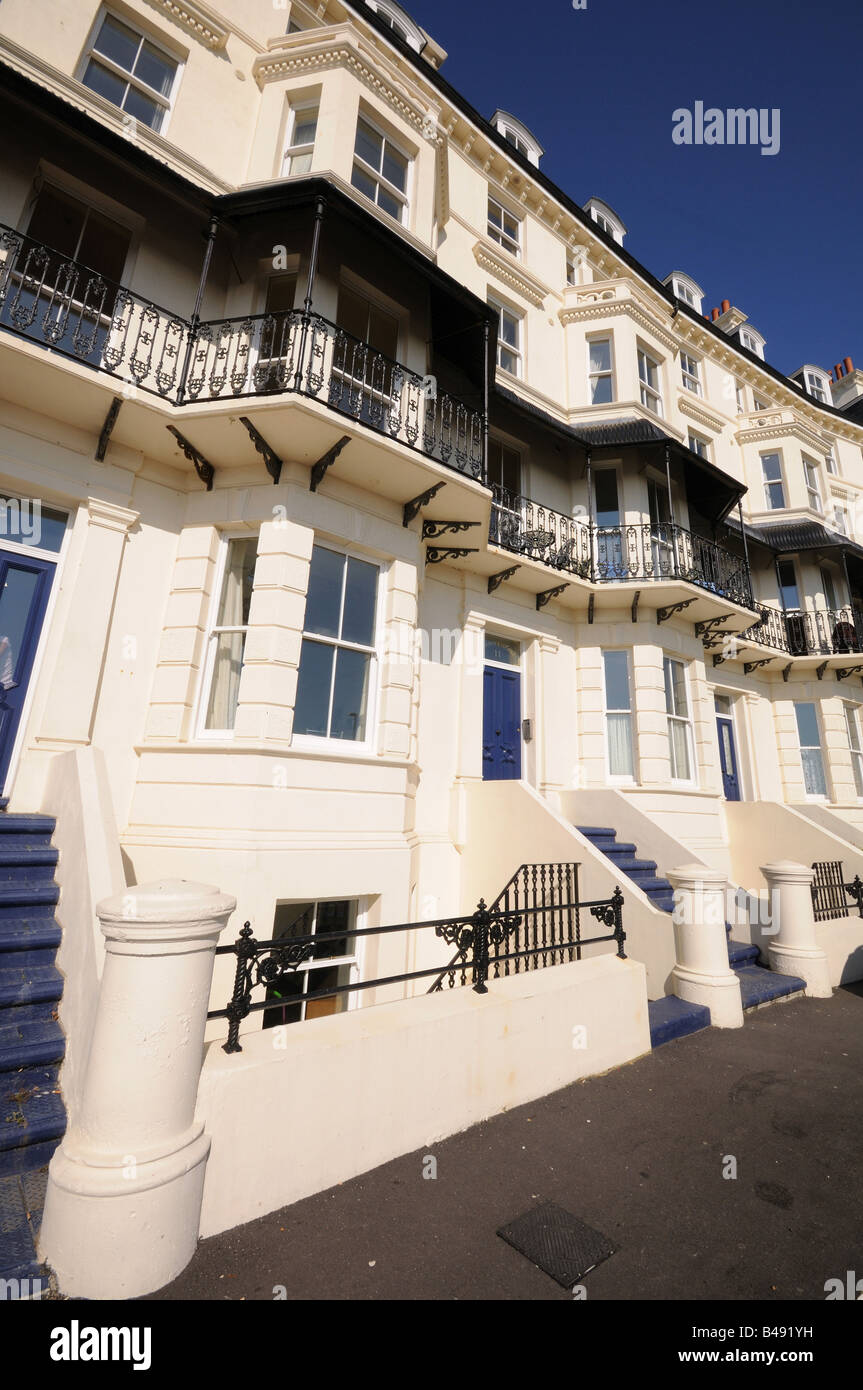 renovated victorian cresent Marine Parade Folkestone Stock Photo Alamy