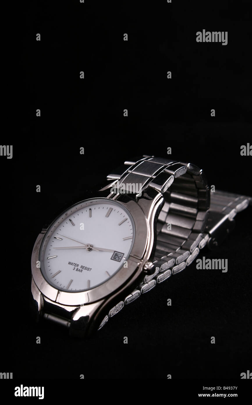silver watch Stock Photo
