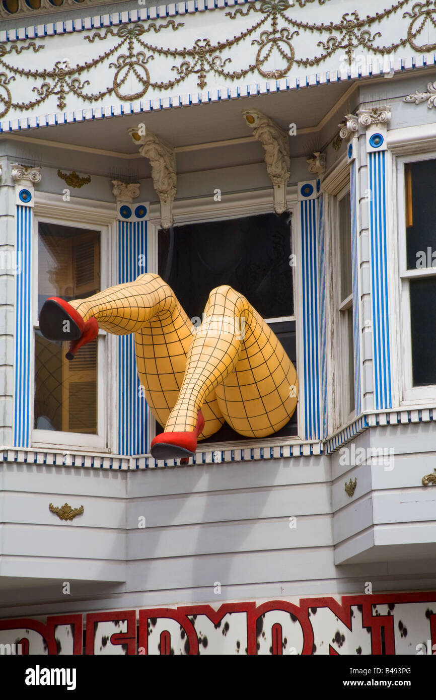 Giant legs in a window of the Haight Ashbury gift shop on Haight Street San  Francisco Stock Photo - Alamy