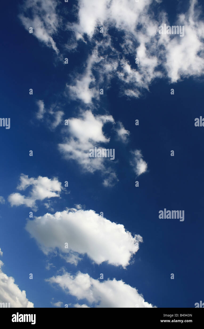 clouds on the dark blue sky Stock Photo - Alamy