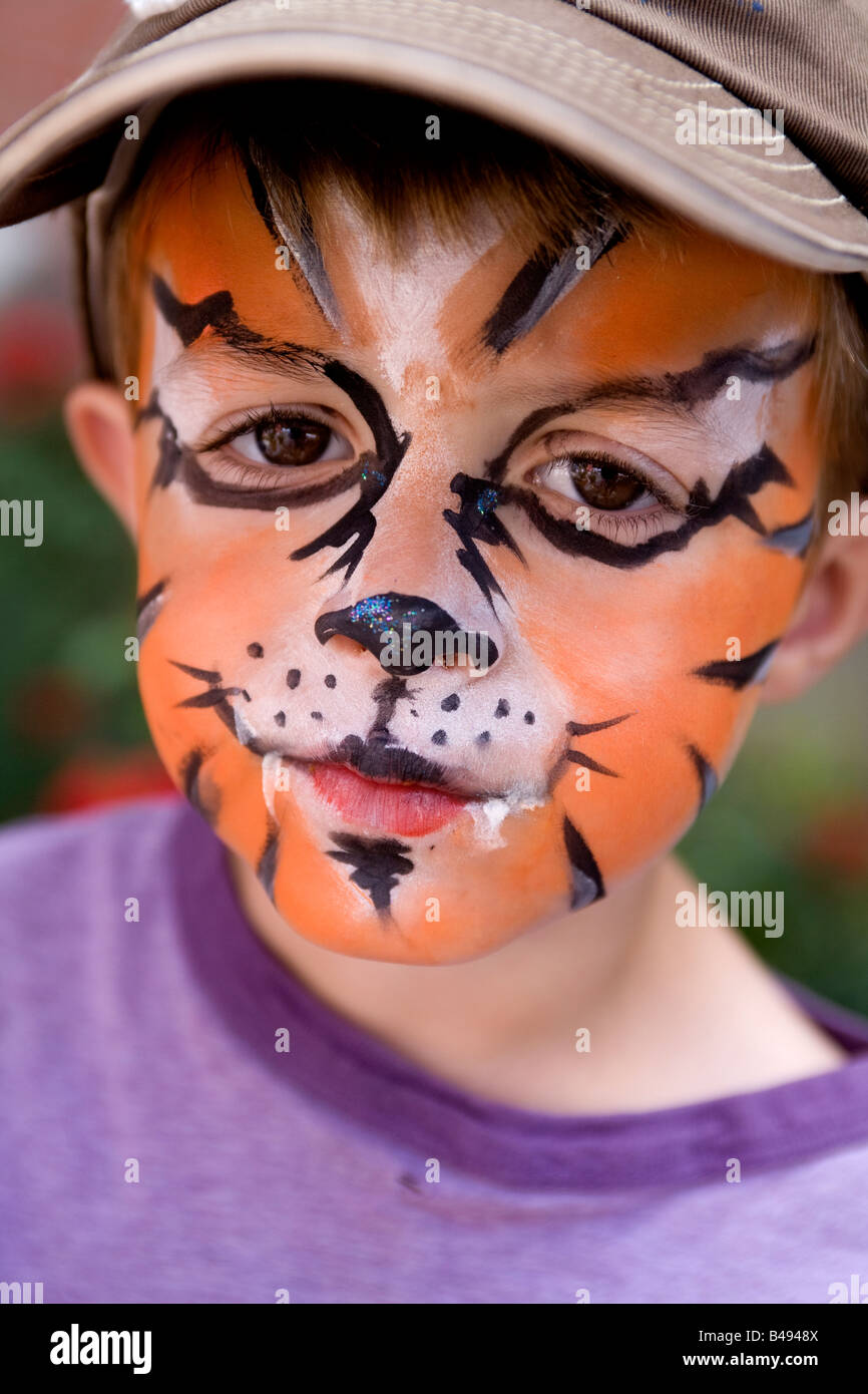 Boy Cat Face Painting