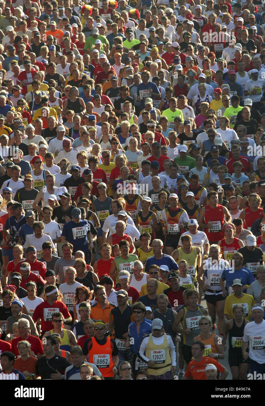 People taking part in the 33rd Berlin Marathon, Berlin, Germany Stock Photo