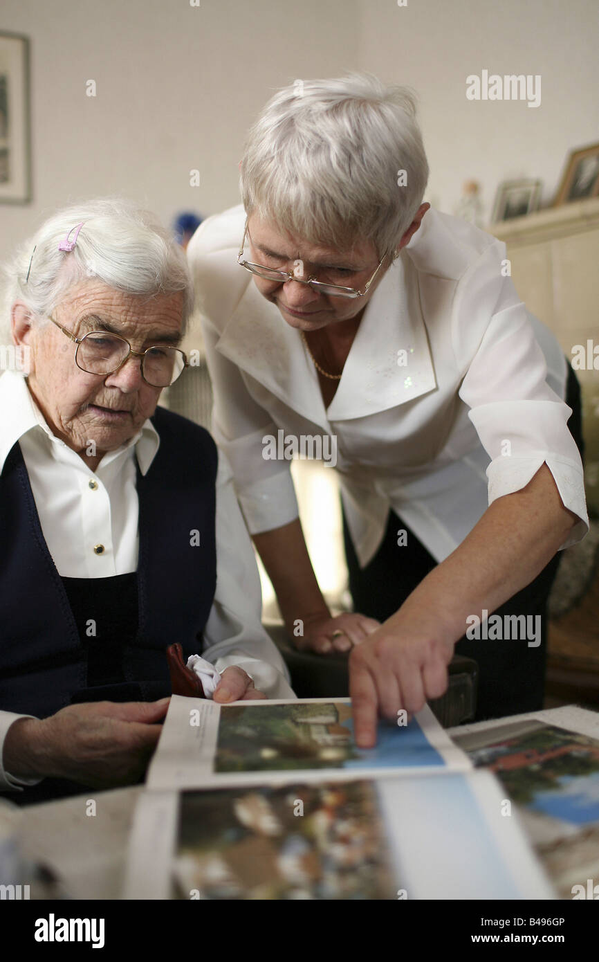 Private elderly care, Rheinzabern, Germany Stock Photo