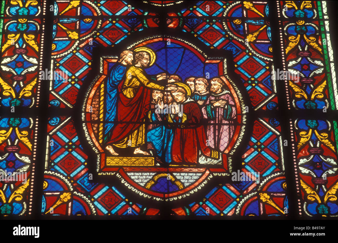 Church Vitraux In Paris France Stock Photo Alamy