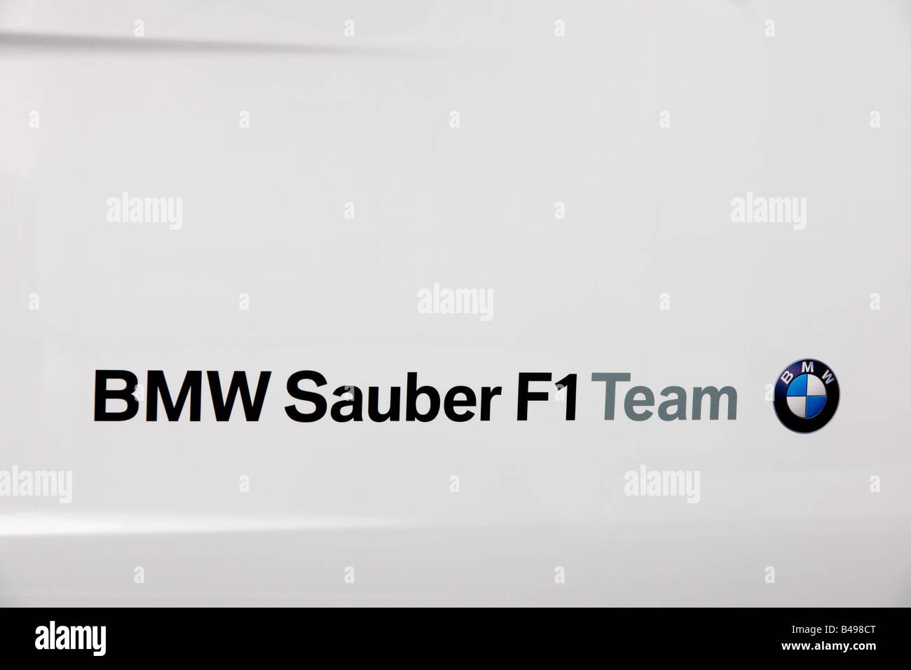 BMW Sauber Formula 1 team logo Stock Photo