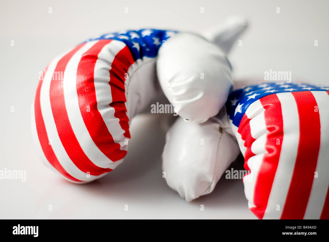 American Flag Boxing Gloves Stock Photo Alamy