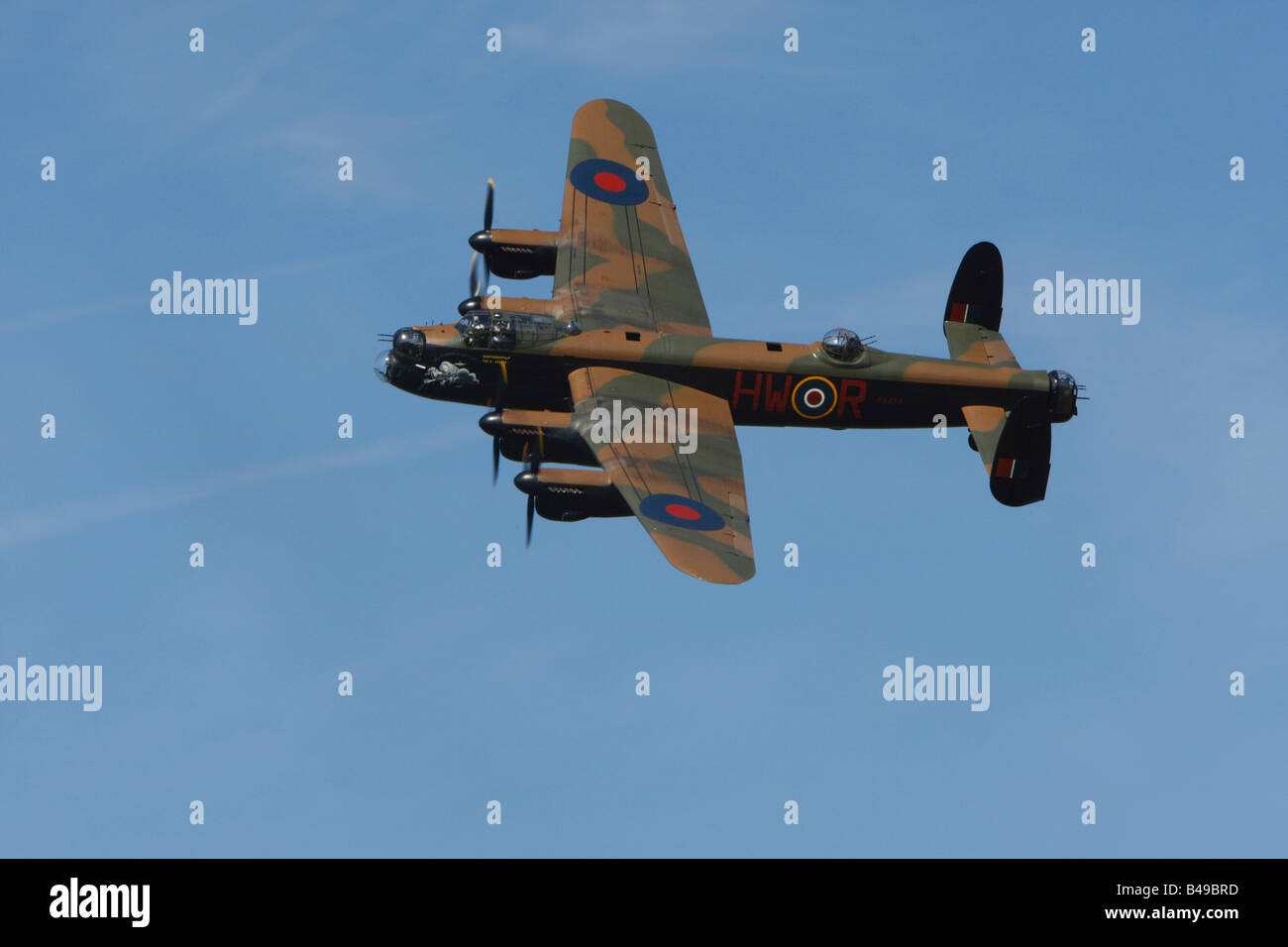Avro Lancaster flypast at Goodwood Revival Meeting 2008 BBMF Stock Photo