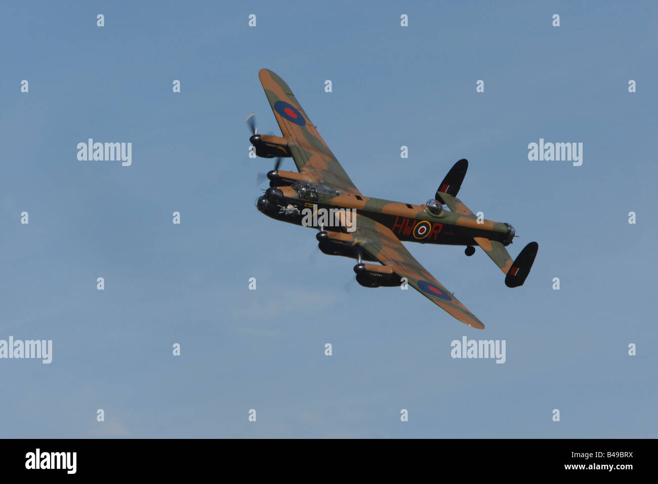 Avro Lancaster during flypast. BBMF Stock Photo