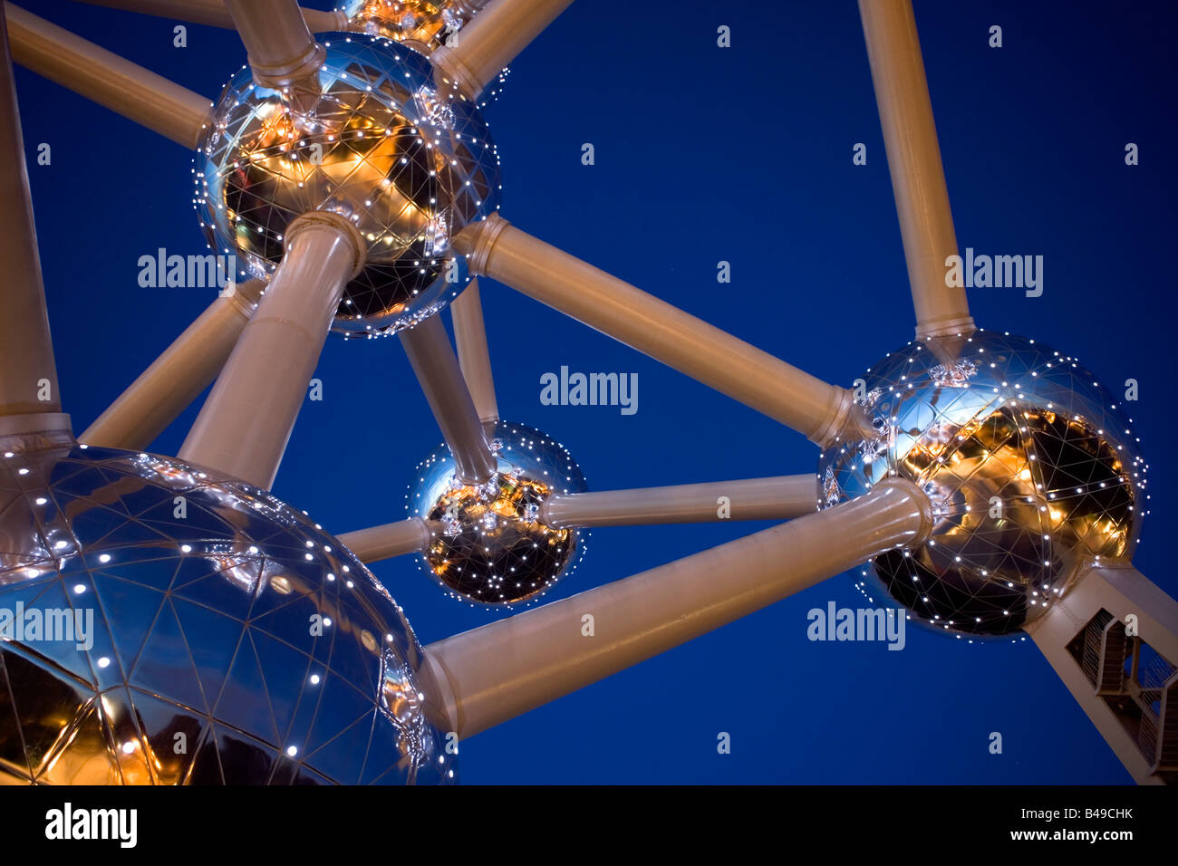 View of the Atomium in Brussels, was built 1958, Belgium Stock Photo ...